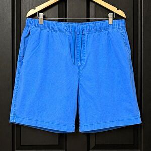 IZOD Saltwater Men’s Blue Chino Shorts Stretch Pockets 7in